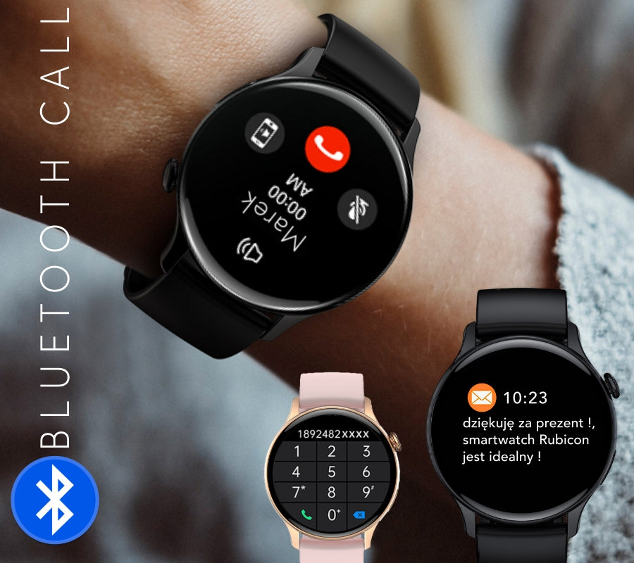 Smartwatch Damski RUBICON RNCF10 Silver/Grey SMARUB238