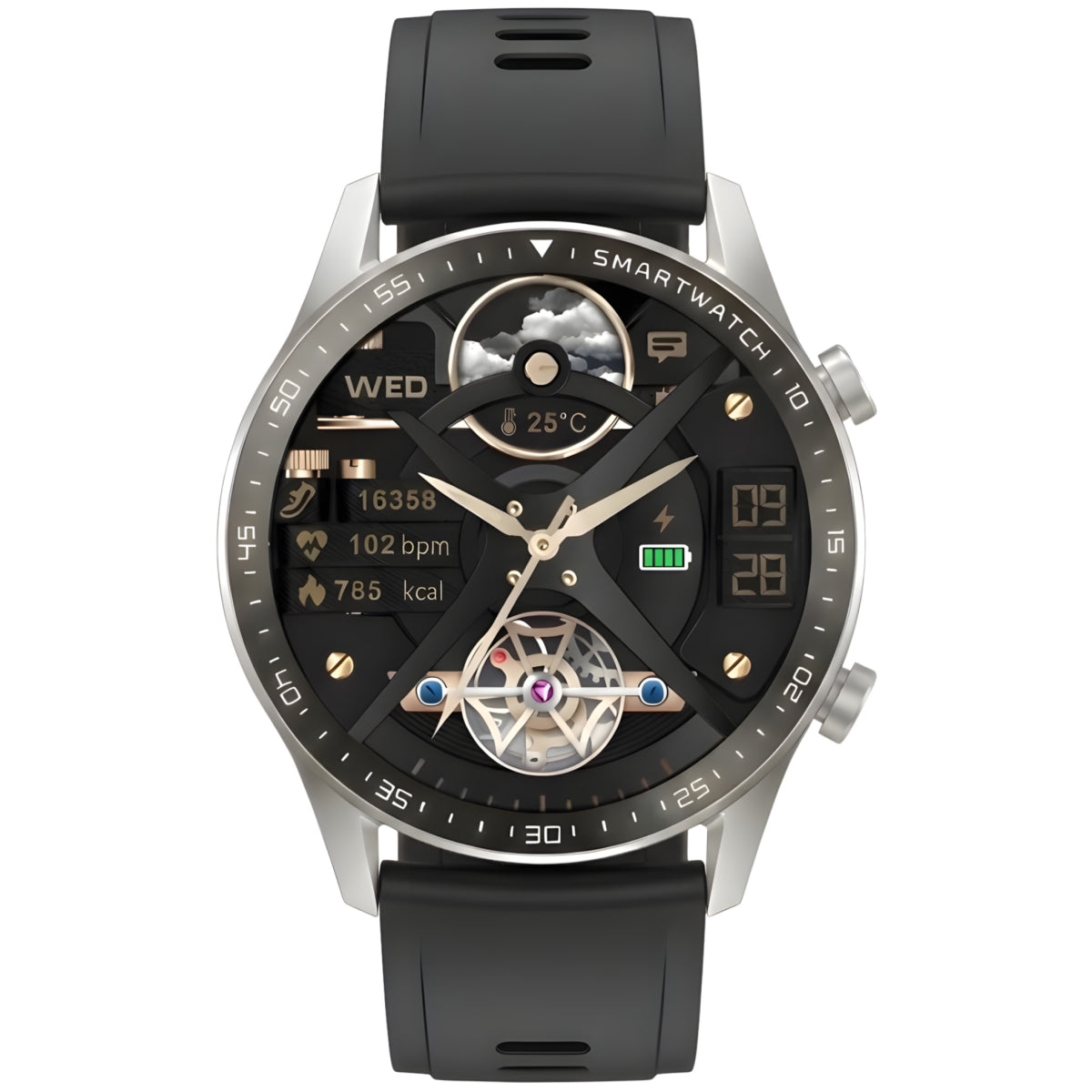 Smartwatch Gravity Srebrny Bransoleta + Pasek GT10-6