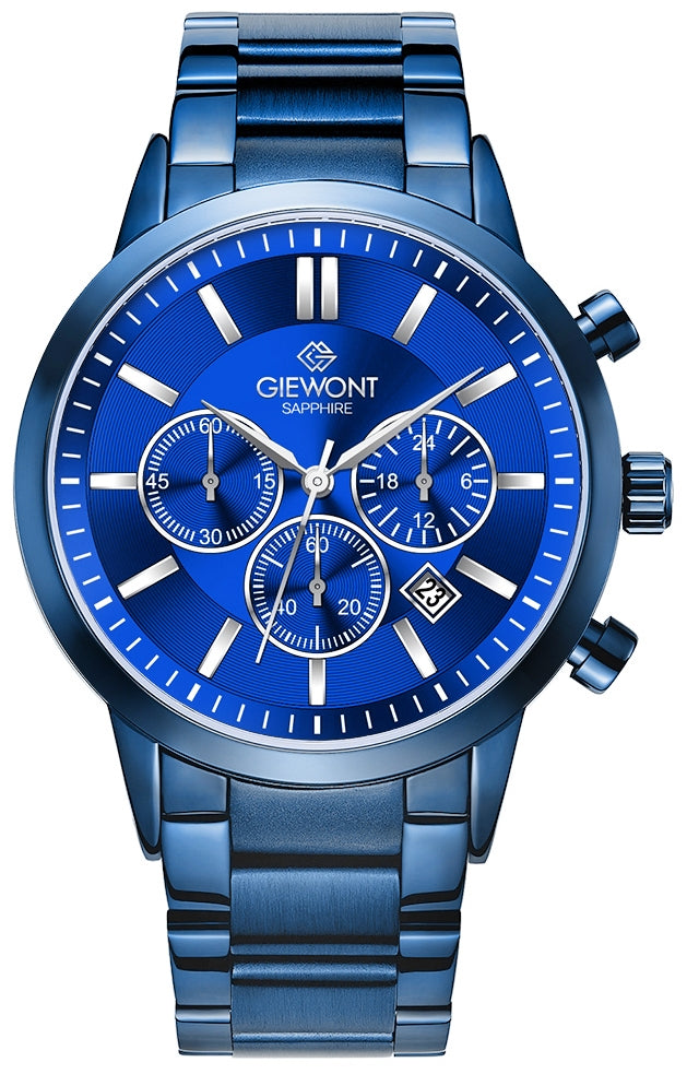 Zegarek Męski Giewont Chronograph Sapphire Niebieski GW8510-B4