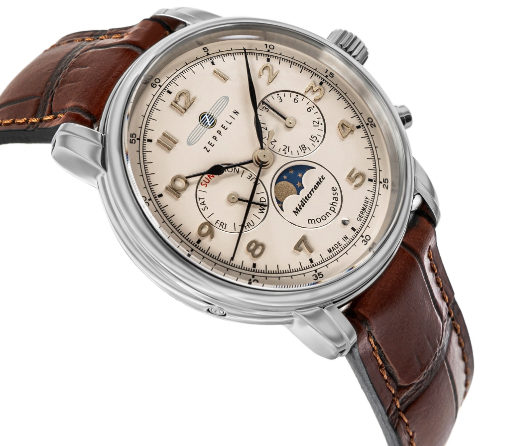 Zegarek Męski ZEPPELIN LZ121 Mediterranee Moonphase 9636-5 + BOX