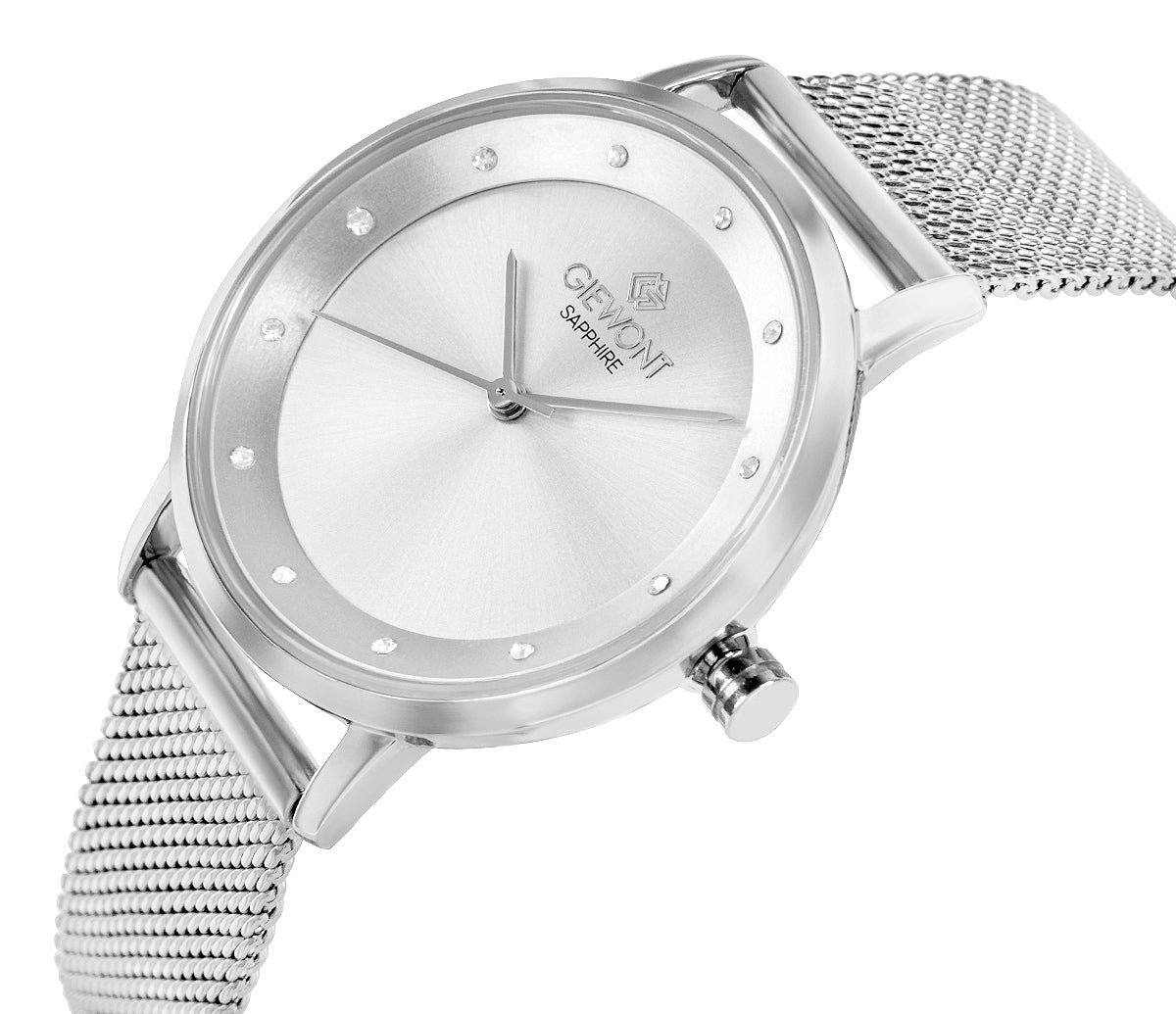 Zegarek Damski Giewont Sapphire Srebrny GW4130-B1