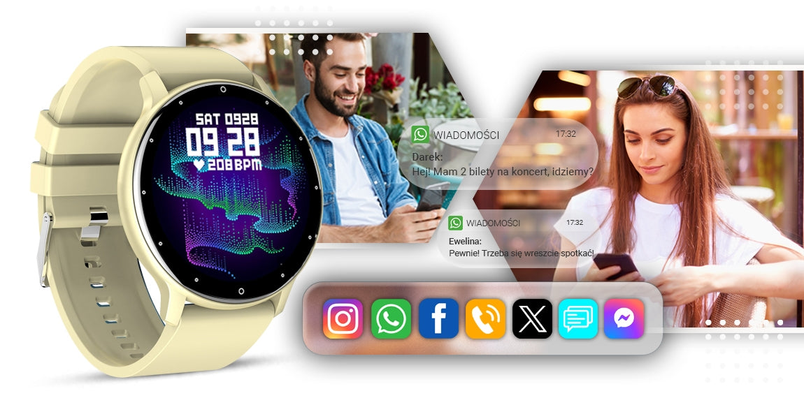 Smartwatch GIEWONT Ecru GW120-6