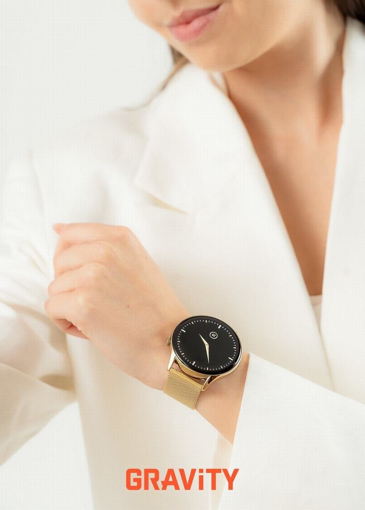 Smartwatch Gravity Złoty Pasek + Bransoleta GT11-4