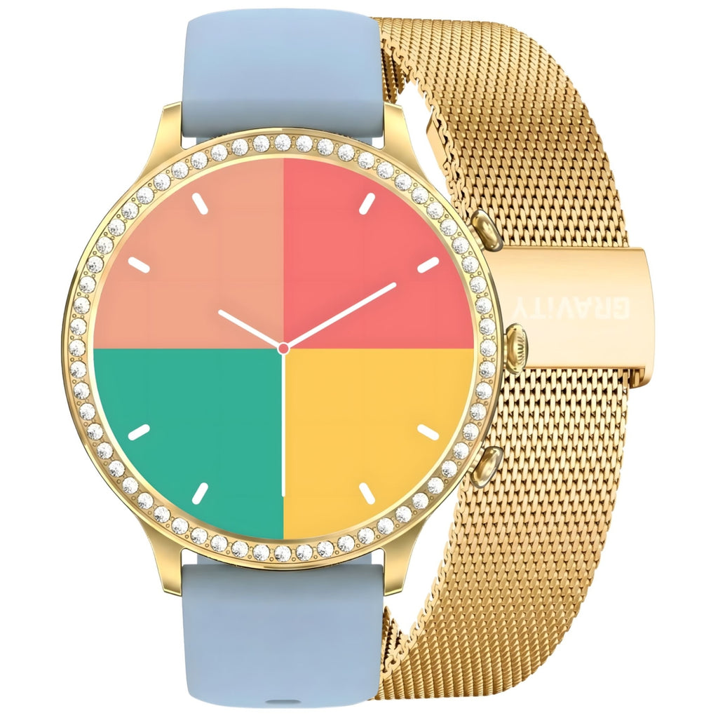 Smartwatch Gravity Złoty Pasek i Bransoleta GT5-4