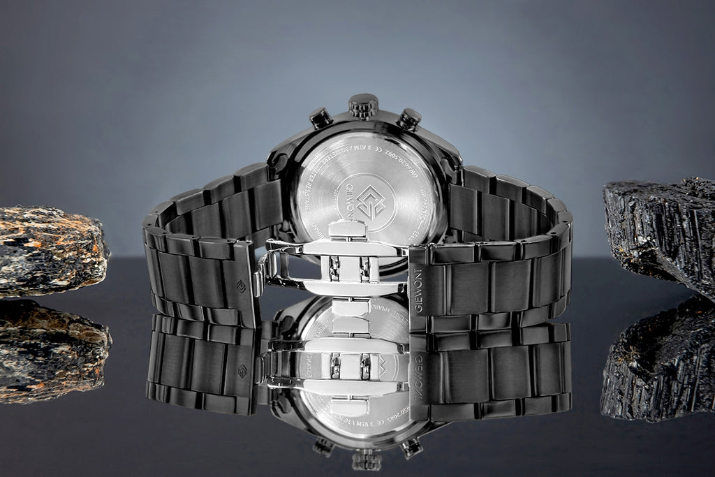 Zegarek Męski Giewont Chronograph Sapphire Czarny GW9580-B2