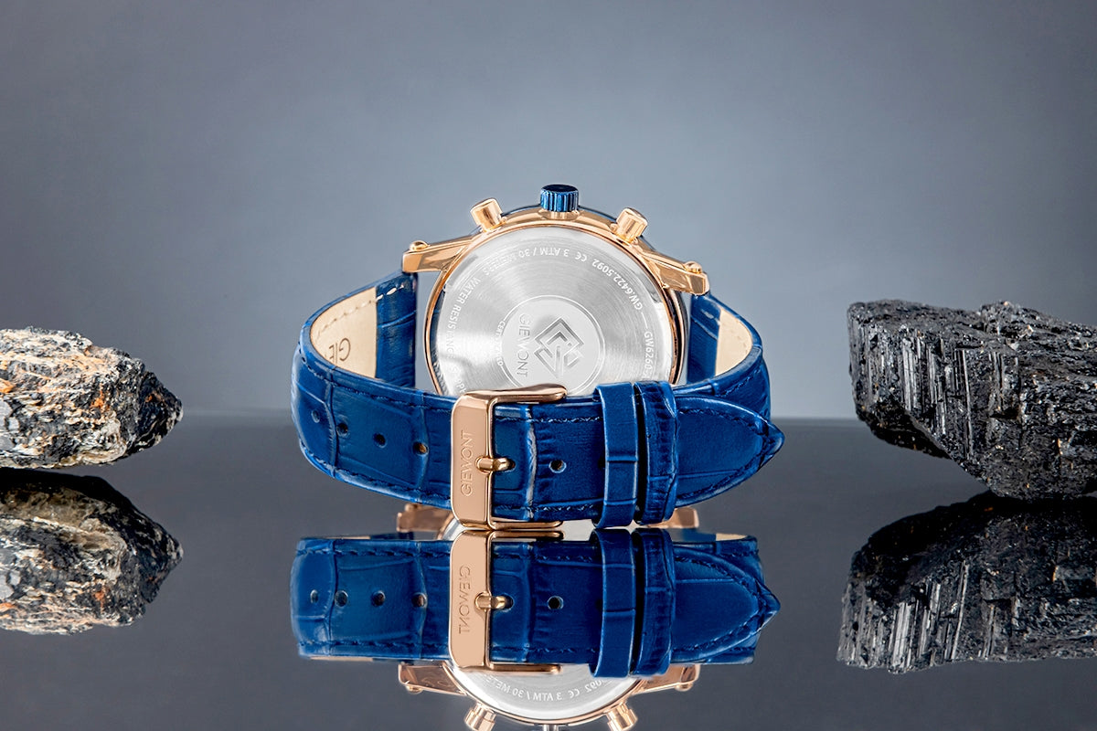 Zegarek Męski Giewont Chronograph Sapphire Miedziano Niebieski GW6260-A5
