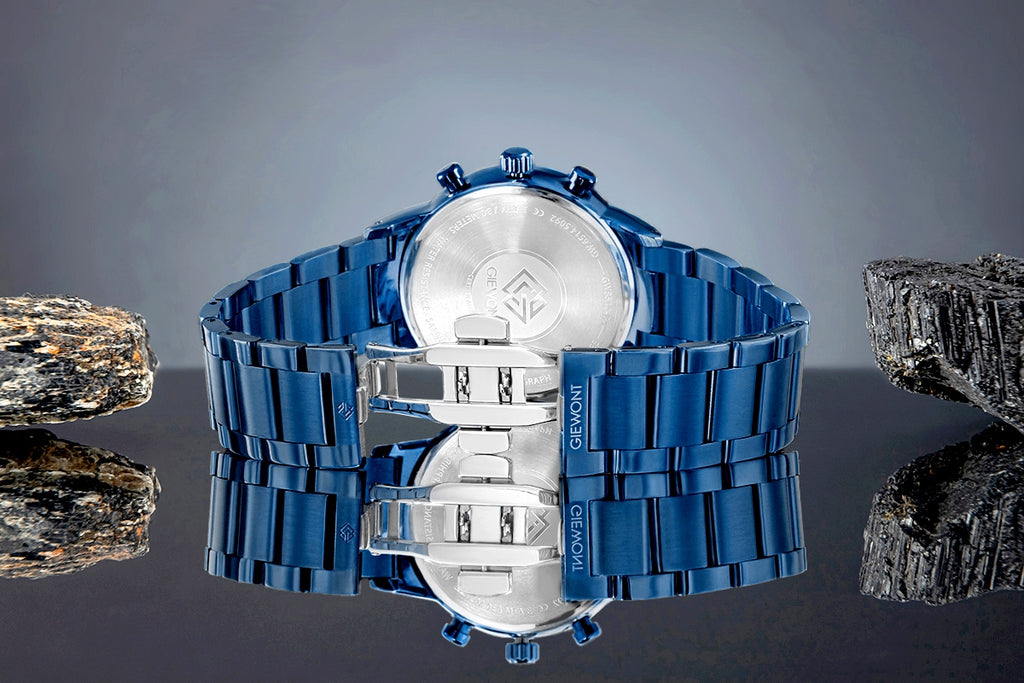 Zegarek Męski Giewont Chronograph Sapphire Niebieski GW8510-B4