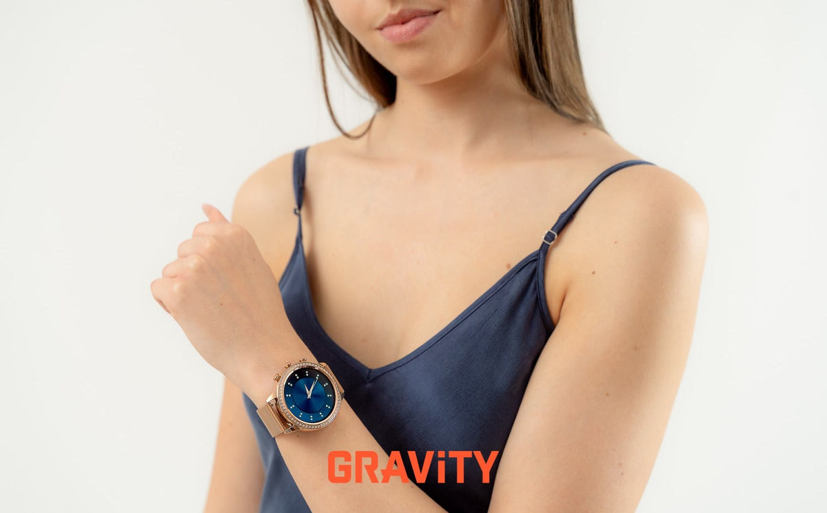 Smartwatch Gravity Różowe Złoto Pasek i Bransoleta GT5-8
