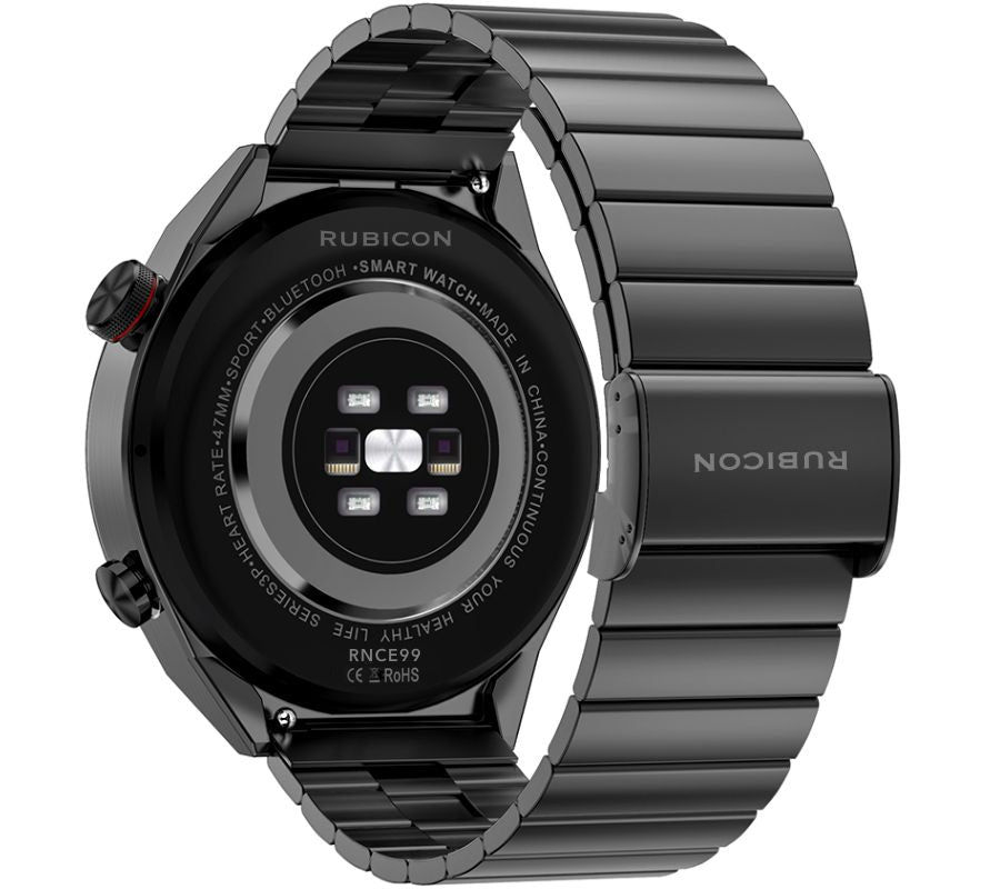 Smartwatch Rubicon RNCE99 Black Metal + Silicon SMARUB194