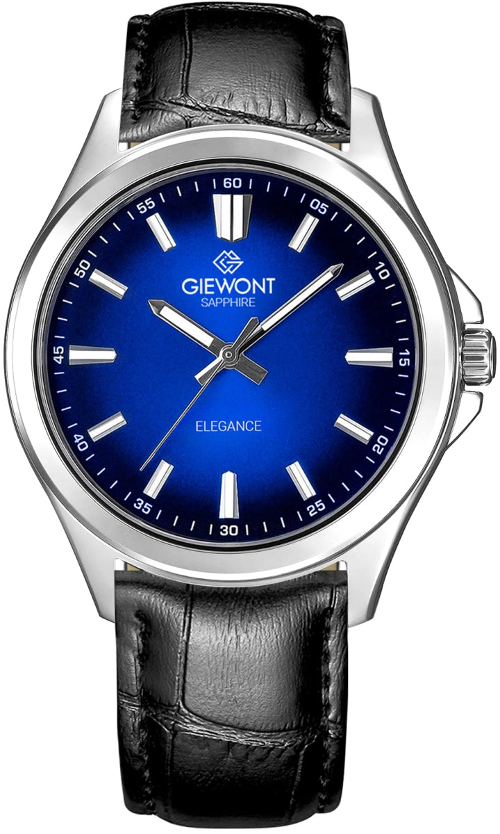 Zegarek Męski Giewont Elegance Sapphire Czarno Niebieski GW5160-A6