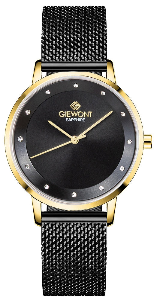 Zegarek Damski Giewont Sapphire Złoto Czarny GW4130-B4