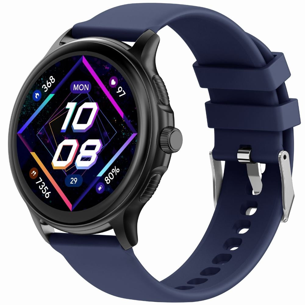 Smartwatch Damski GRAVITY GT12-2 Granatowy Pasek Silikonowy + Czarna Bransoleta