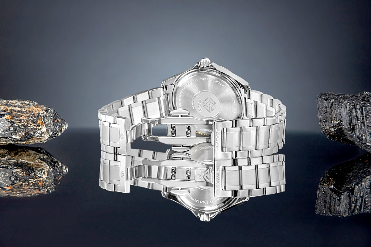 Zegarek Męski Giewont Elegance Sapphire Srebrno Niebieski GW5160-B3