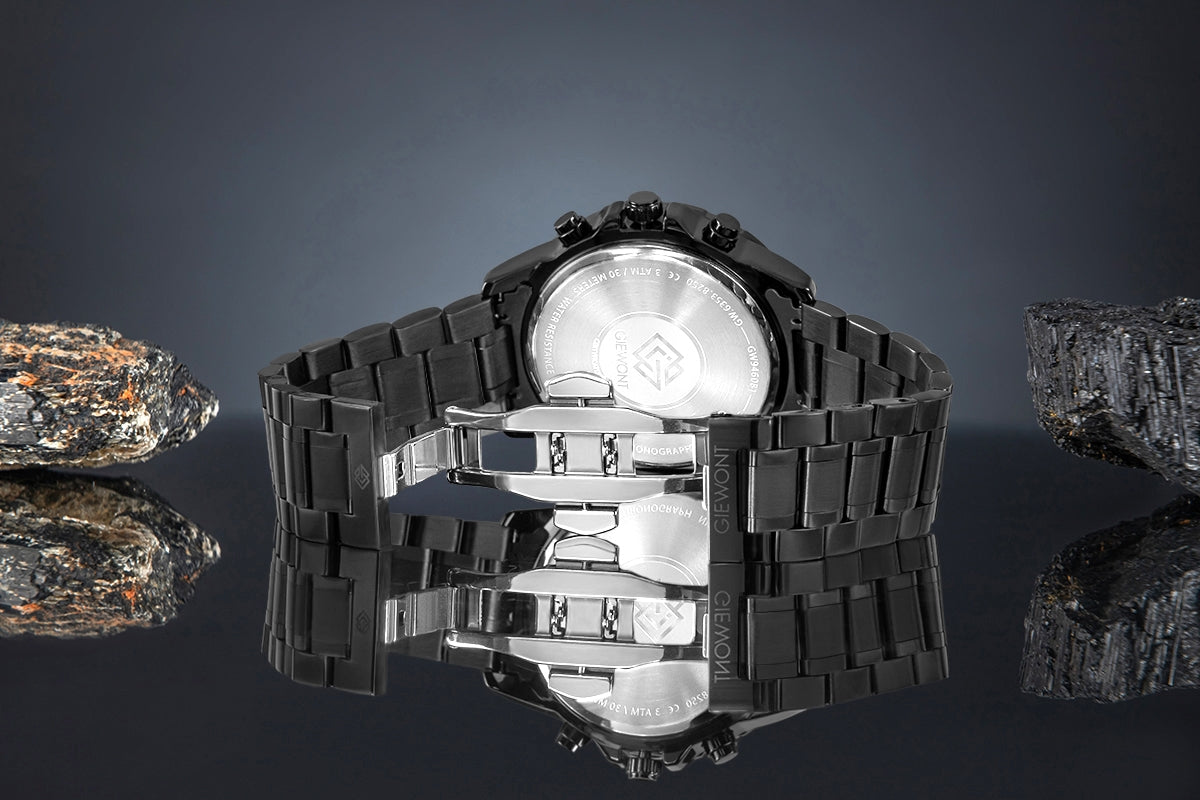Zegarek Męski Giewont Chronograph Sapphire Czarny GW9460-B1