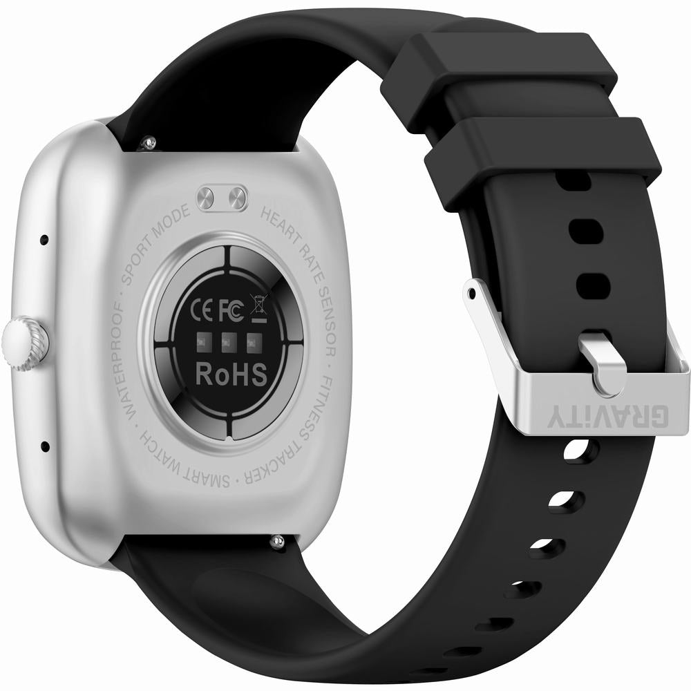 Smartwatch Męski GRAVITY GT18-4 Pomarańczowy Pasek Silikonowy + Czarny Pasek