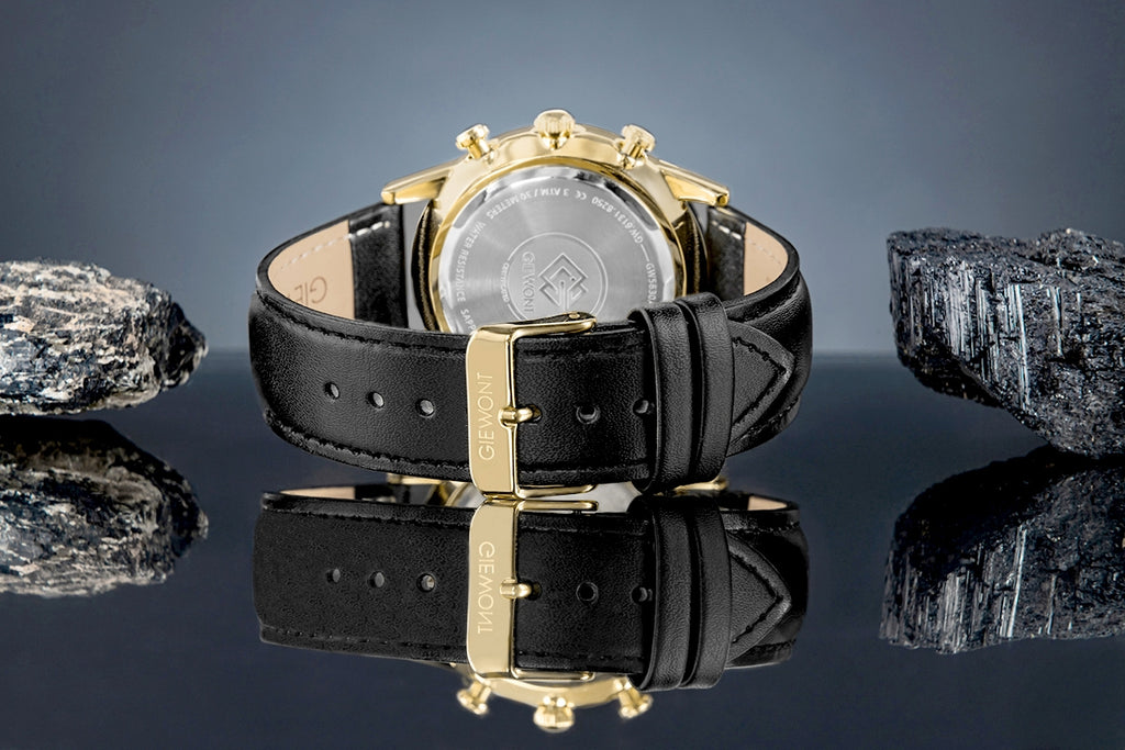 Zegarek Męski Giewont Chronograph Sapphire Czarno Złoty GW5630-A4