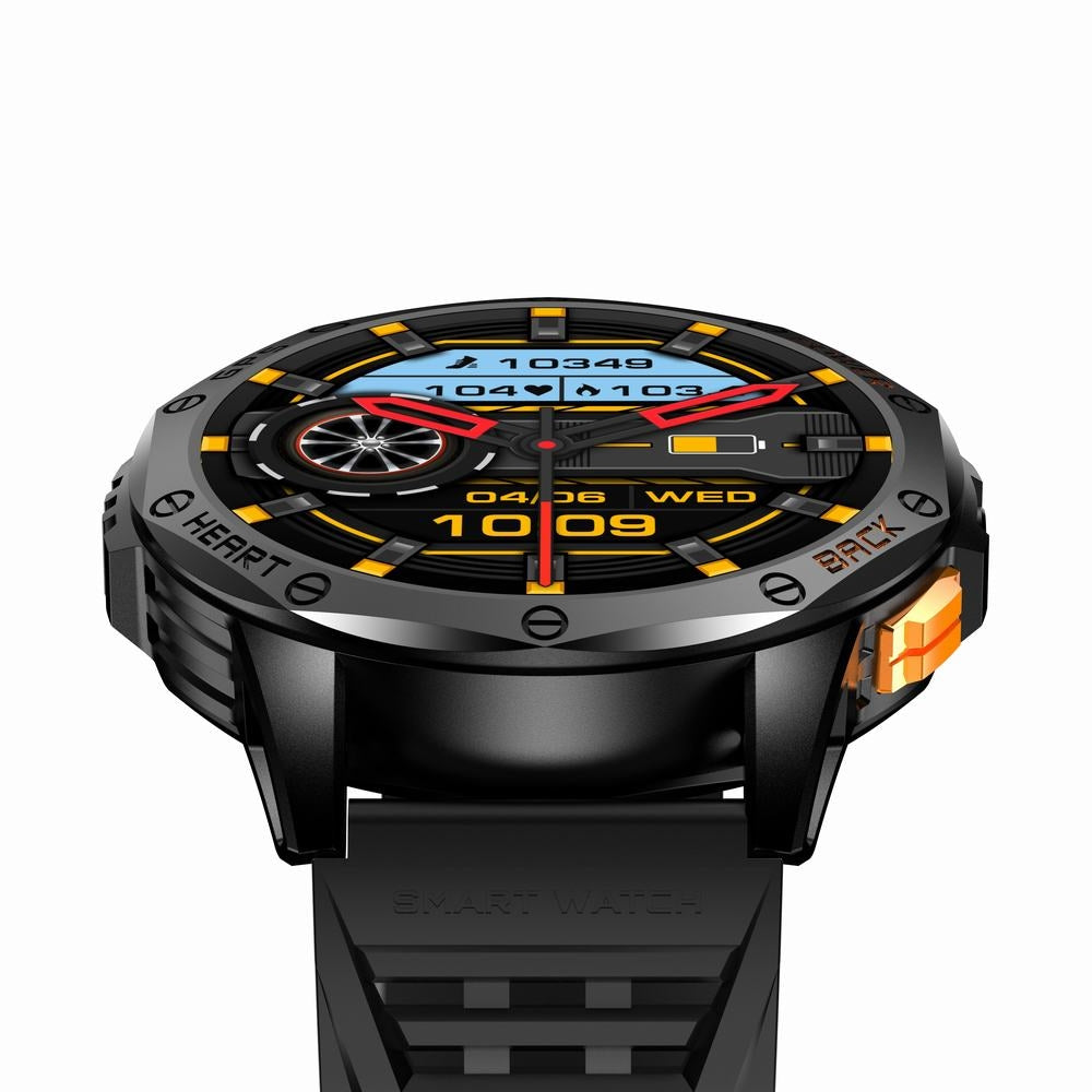 Smartwatch Męski GRAVITY GPS GT24-2 Czarny Pasek Silikonowy + Biały Pasek Silikonowy