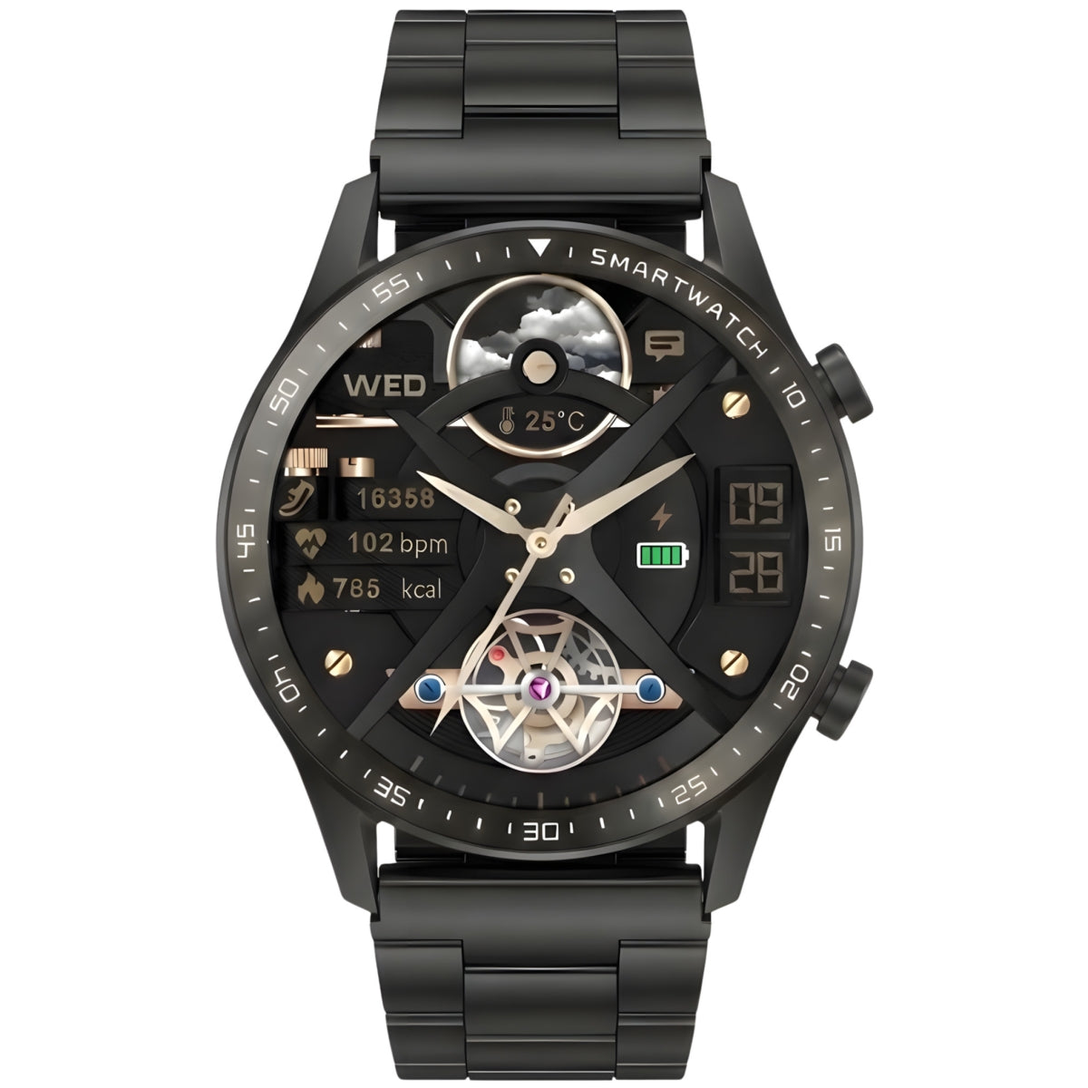 Smartwatch Gravity Czarny Bransoleta i Pasek GT10-1
