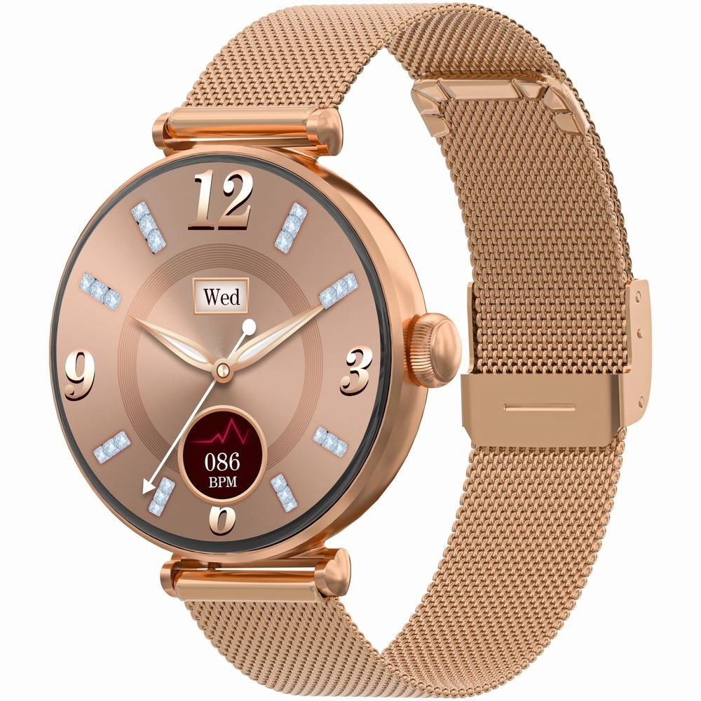Smartwatch Gravity Różowe Złoto Biały 2 Paski GT26-2