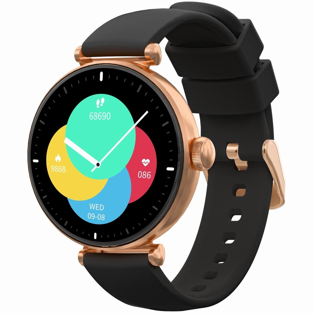 Smartwatch Gravity Różowe Złoto Czarny 2 Paski GT26-3