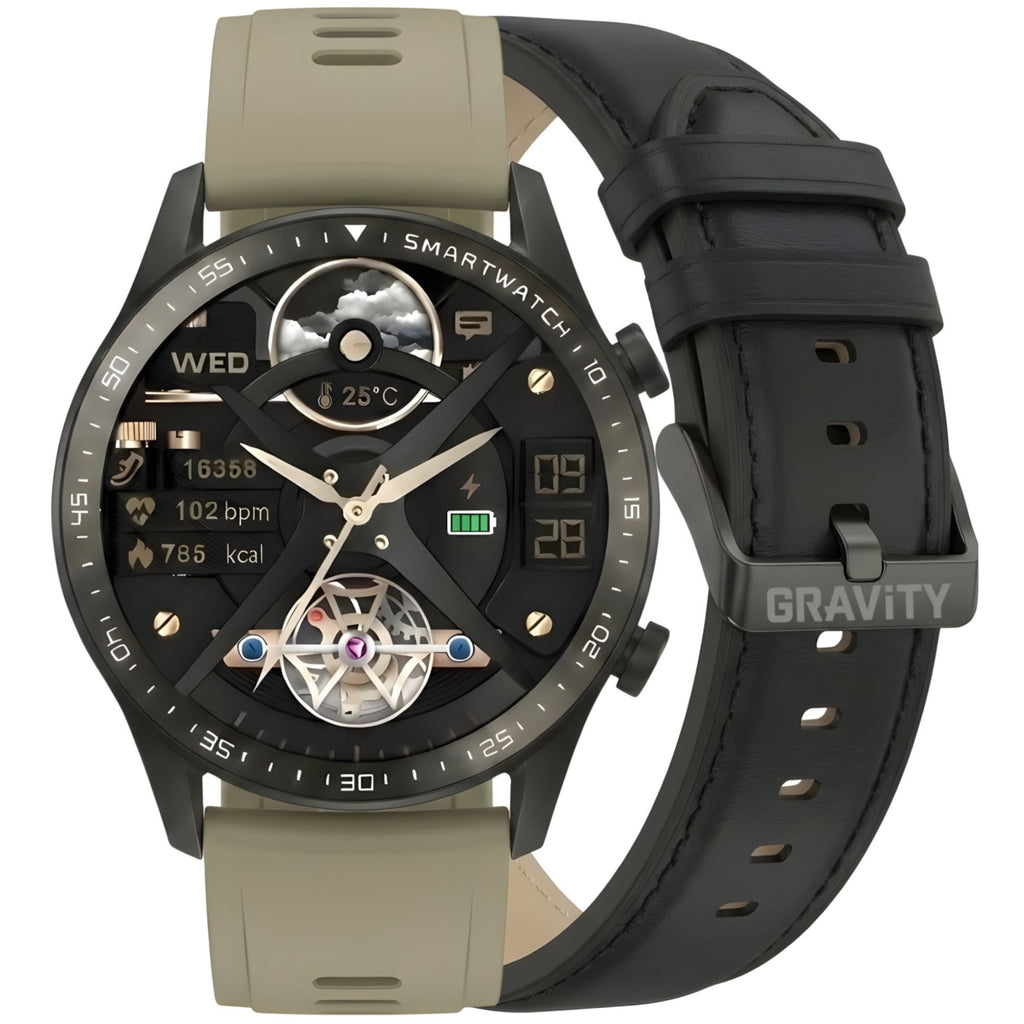 Smartwatch Gravity Czarny 2 Paski GT10-2