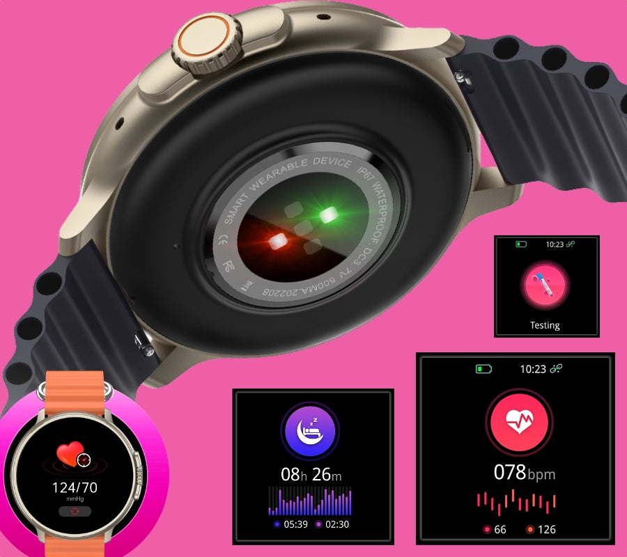 Smartwatch RUBICON RNCF15 Tytan/Orange SMARUB258
