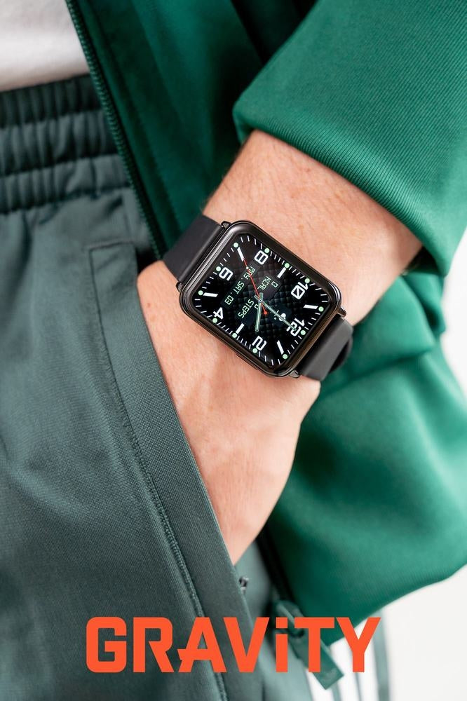 Smartwatch Gravity Czerwono Czarny 2 Paski GT17-10
