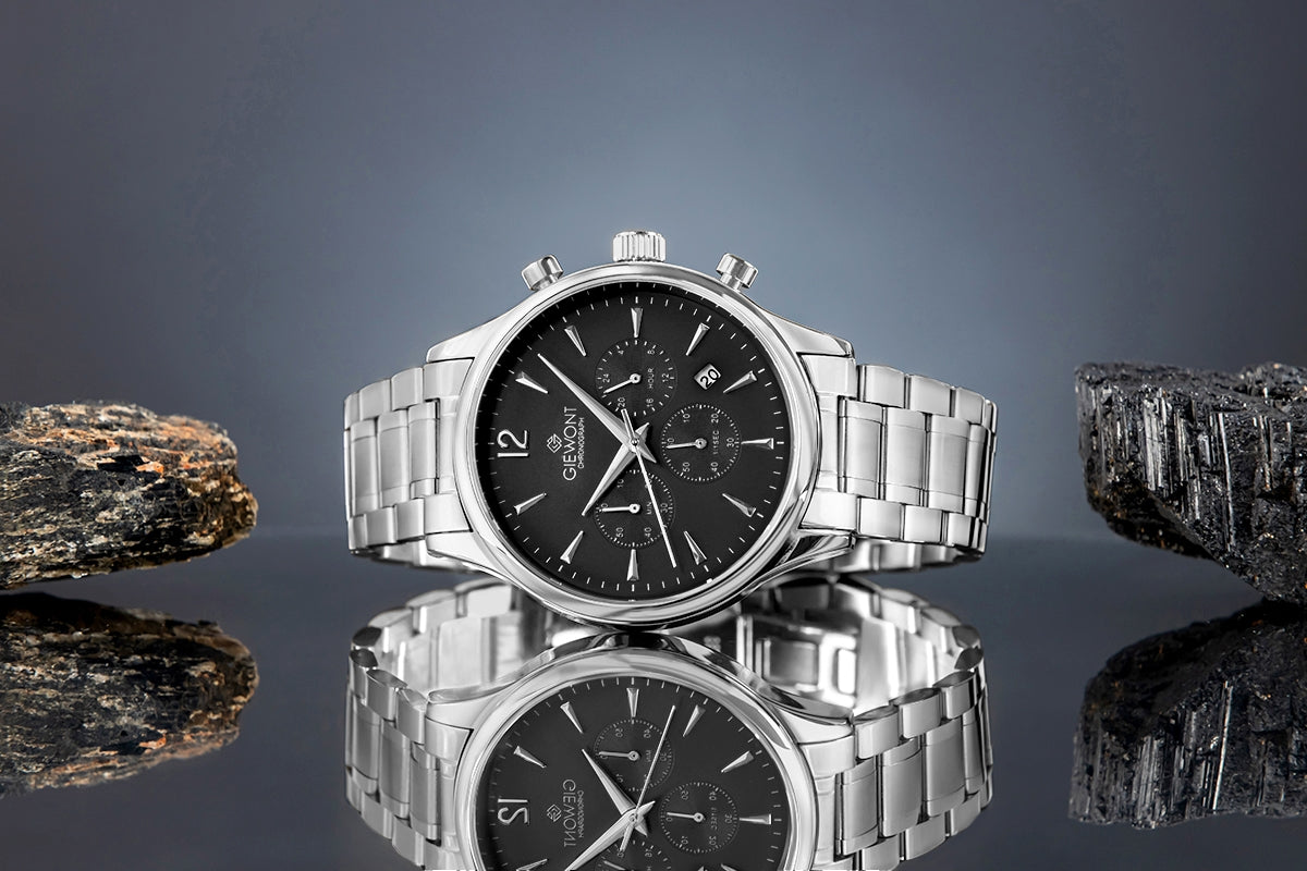Zegarek Męski Giewont Chronograph Sapphire Srebrny GW6310-B2