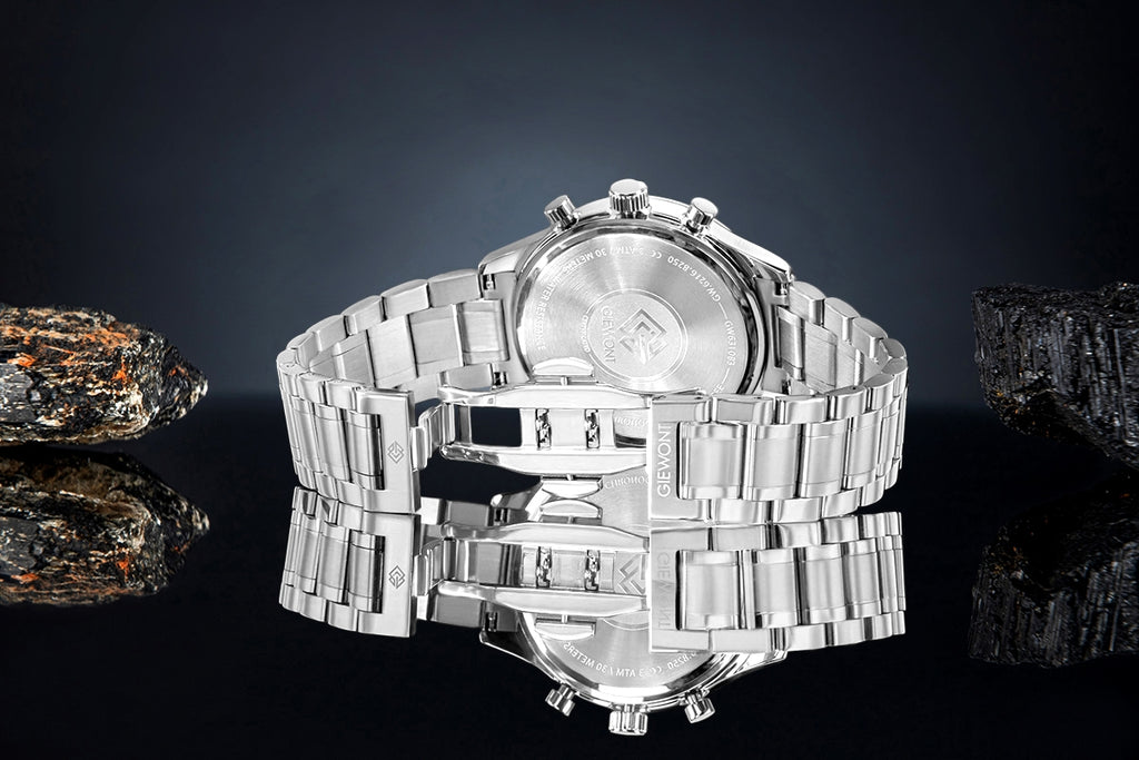 Zegarek Męski Giewont Chronograph Sapphire Srebrno Niebieski GW6310-B3