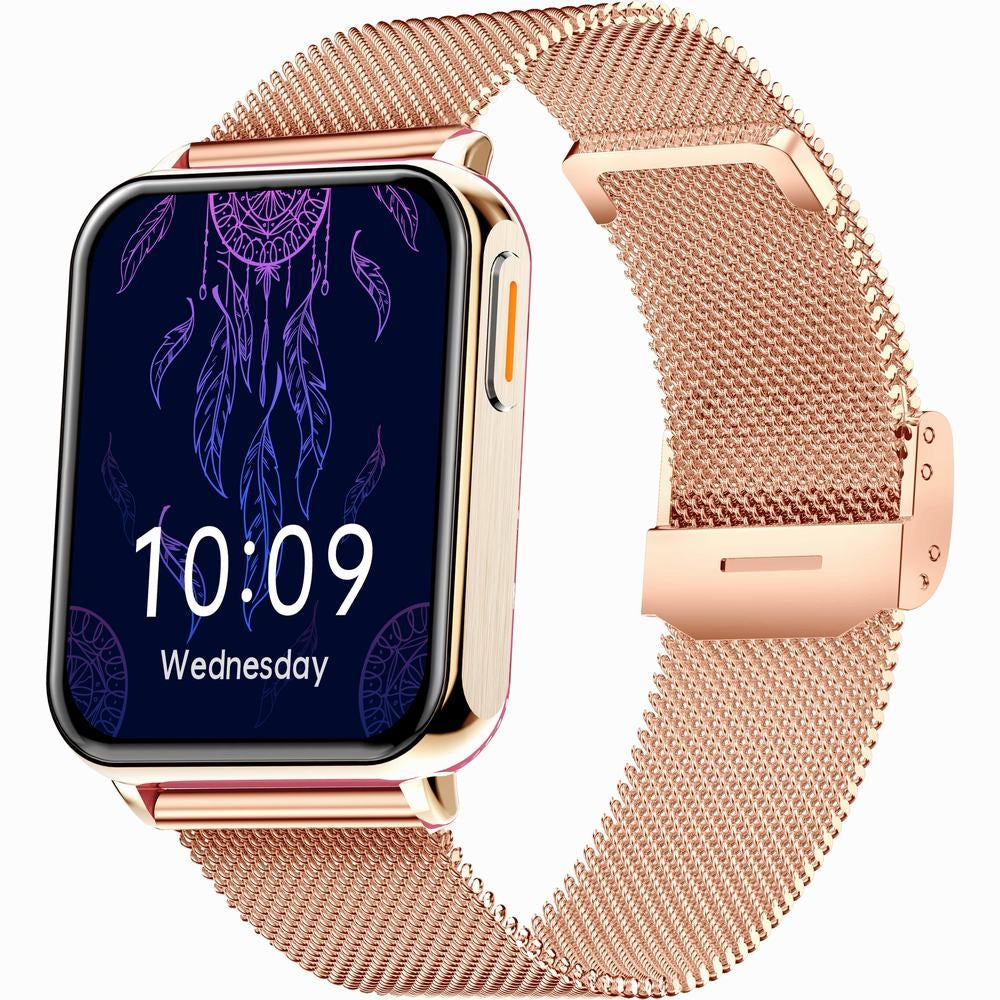 Smartwatch Gravity Różowe Złoto Szary 2 Paski GT17-4