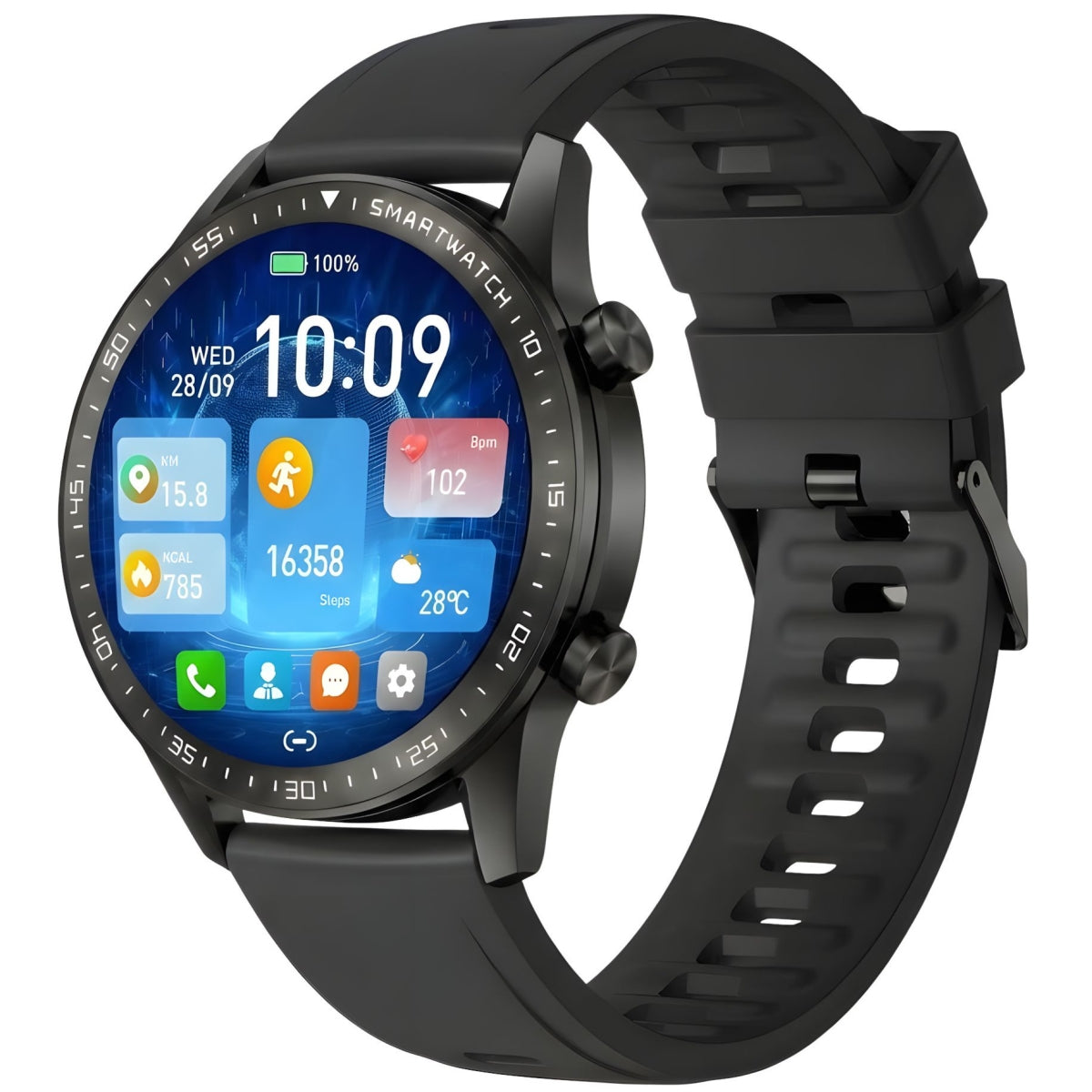 Smartwatch Gravity Czarny 2 Paski GT10-3