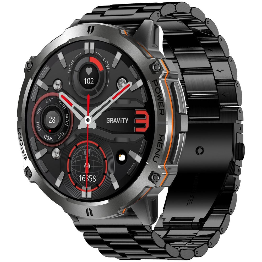 Smartwatch Gravity Czarny Pasek + Bransoleta GT42-2