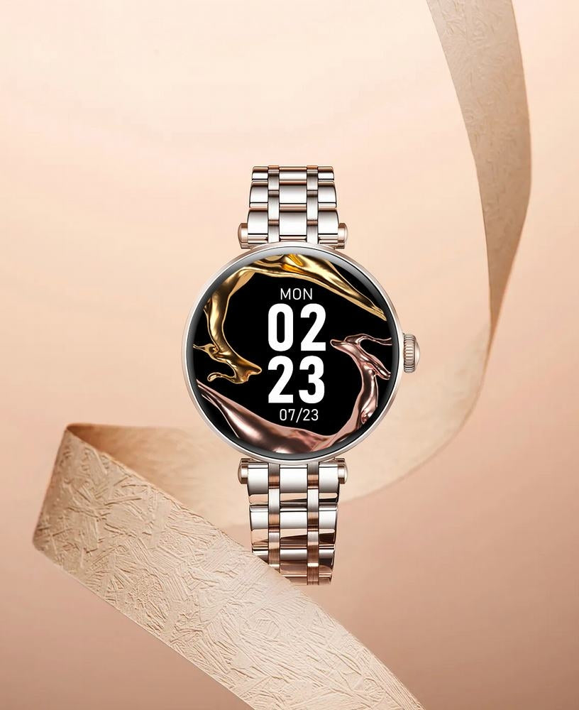 Smartwatch Gravity Różowe Złoto-srebrny Różowy 2 Paski GT26-4