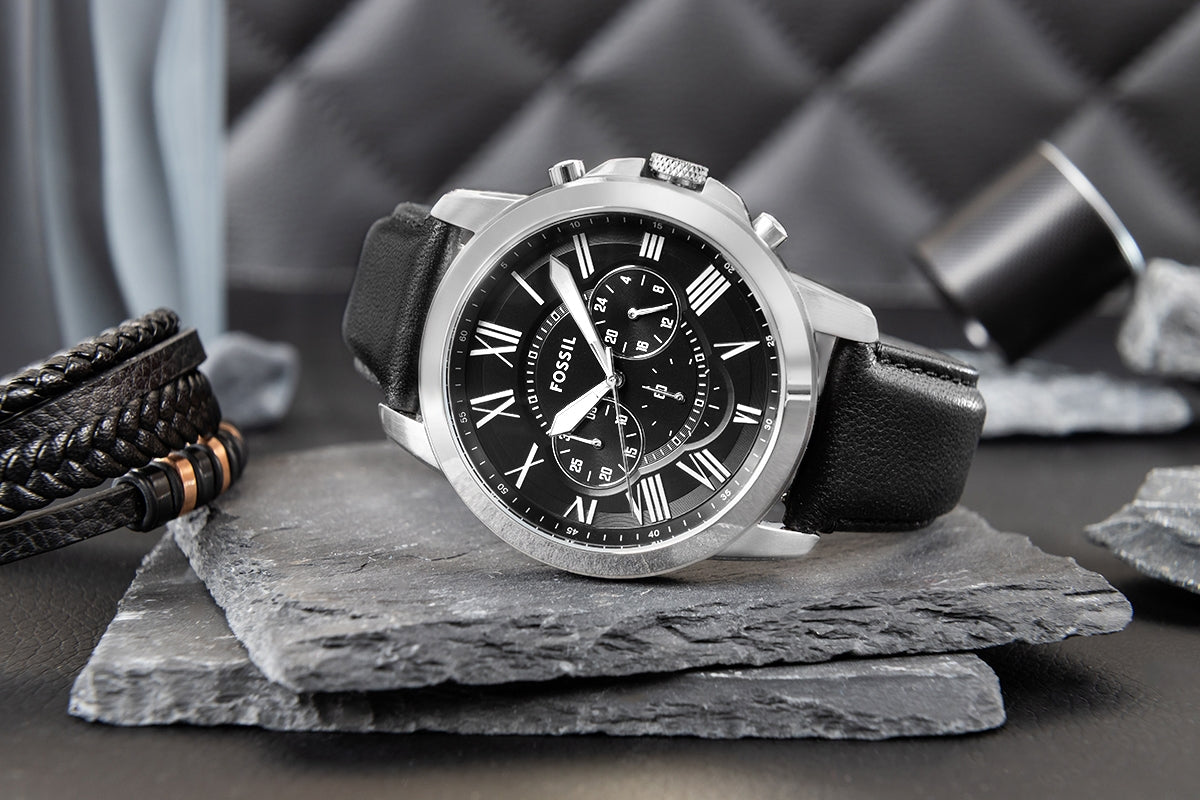 Zegarek Męski FOSSIL Grant Leather FS4812 + BOX