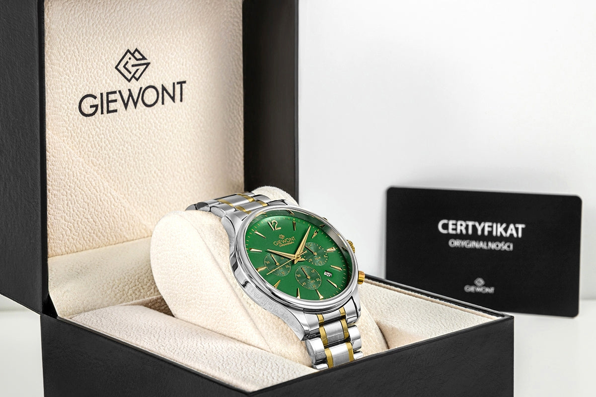 Zegarek Męski Giewont Chronograph Sapphire Zielony GW6310-B6