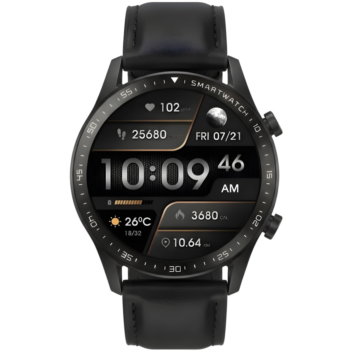 Smartwatch Gravity Czarny 2 Paski GT10-3