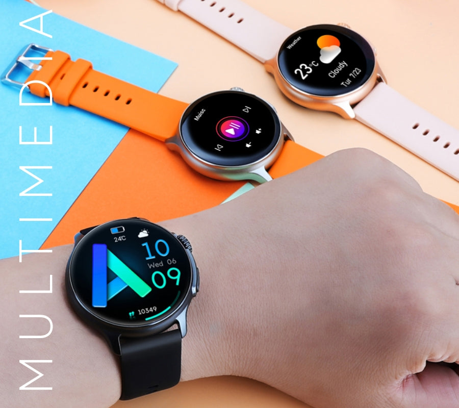 Smartwatch Męski RUBICON RNCF12 Tytan/Orange SMARUB245
