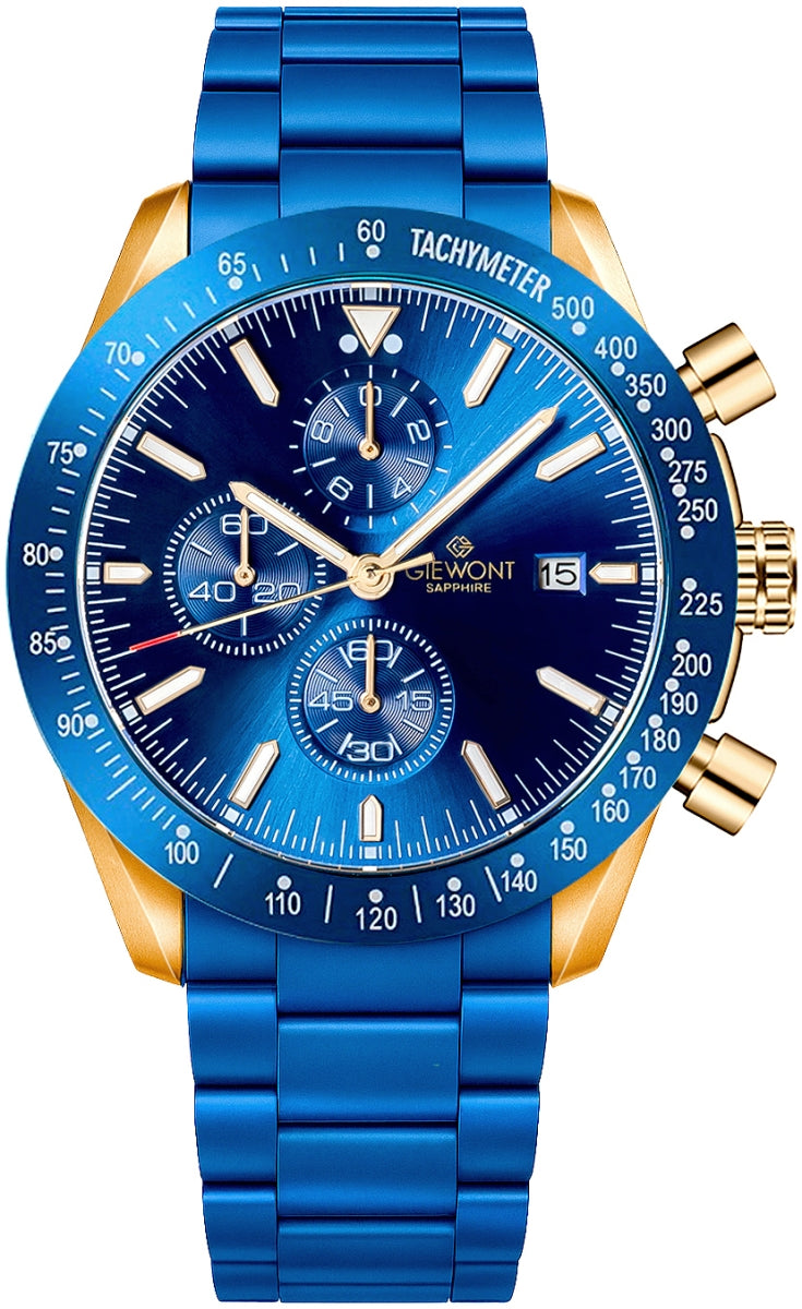 Zegarek Męski Giewont Chronograph Sapphire Niebiesko Miedziany GW8720-B5