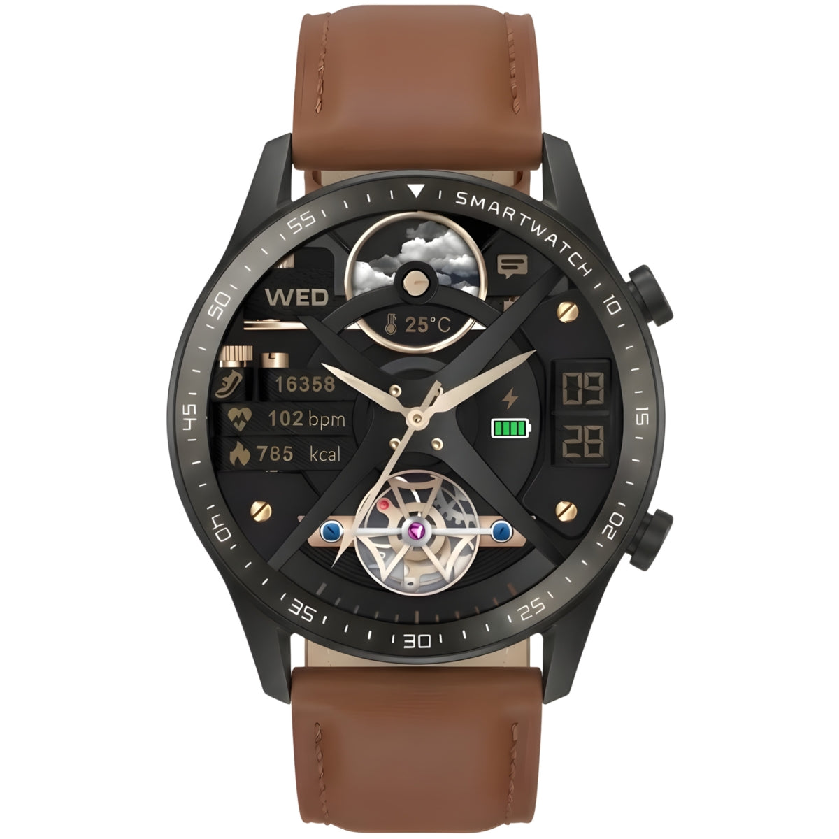 Smartwatch Gravity Czarny 2 Paski GT10-4