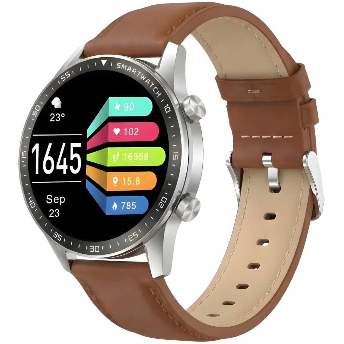 Smartwatch Gravity Srebrny 2 Paski GT10-8