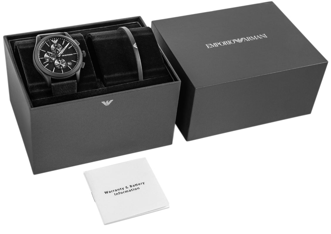 Zegarek Męski + Bransoleta EMPORIO ARMANI Paolo AR80070SET + BOX